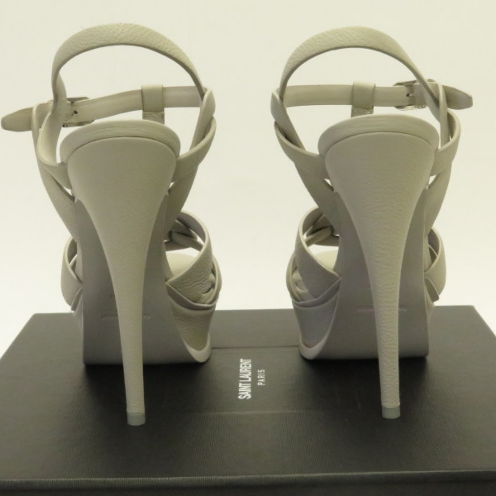 Saint Laurent Tribute 105 Sandal Pearl Gray - Picture 5 of 8